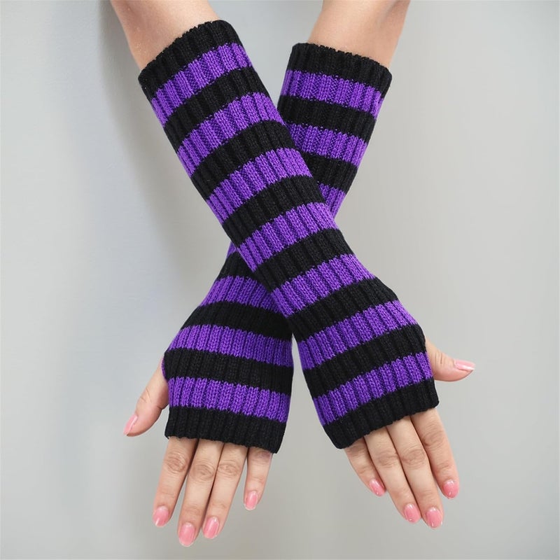 Insdark Goth Arm Warmers Y2k Women Rave Cute Fashion Punk Japanese Winter Grunge - Image 3